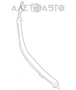 Lower right radiator grille molding Mazda 6 13-17 for halogen and xenon