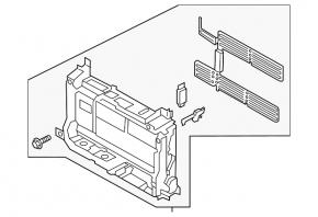 Radiator deflector blinds assembly Ford Ecosport 18-22 2.0 with motor
