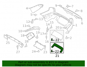 Land Rover Range Rover Sport 14-17 rear bumper lip, gray, for towbar