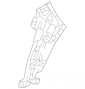 Front bumper mount left inner frame Land Rover Range Rover 18-21 rest