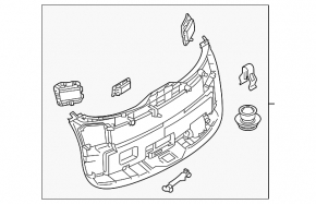 Mazda CX-9 16-23 black lower tailgate trim