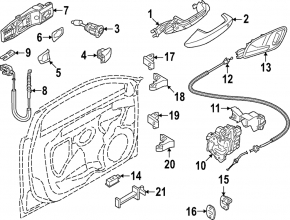 Upper front right door hinge Volkswagen ID.4 21-22 2 parts