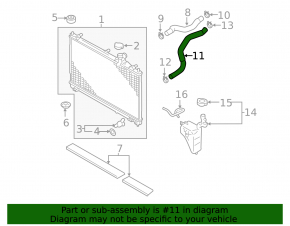 Lower cooling hose for Mitsubishi Outlander 18-22 PHEV