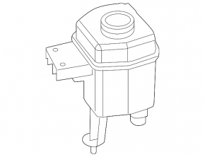 BMW X5 F15 16-18 Plug-in Coolant Expansion Tank, Small, Without Cap