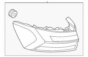 Right outer fender light for a 19-19 VW Jetta