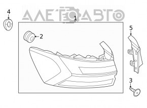 Outer wing light right VW Jetta 19-19