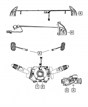 Radio control buttons right on the steering wheel Fiat 500 12-19