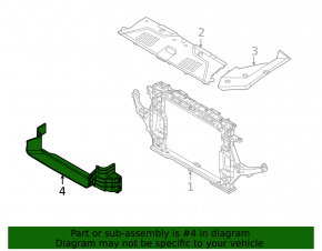 Lower radiator duct Genesis GV70 22-26