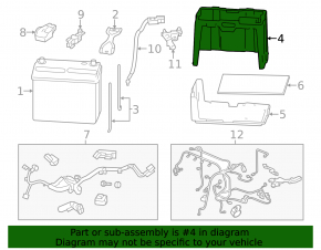 Battery cover Acura ILX 13-15