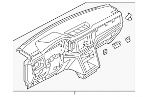 Dashboard front panel without AIRBAG VW Atlas 18-19
