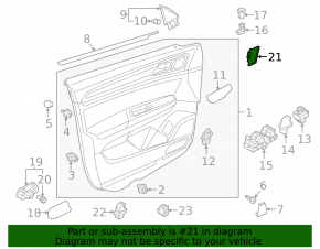 Front right door lock button VW Atlas 18-