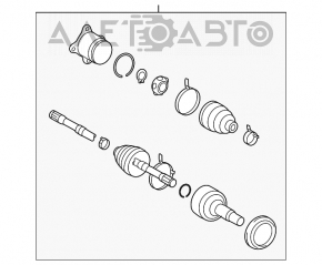 Rear left half-shaft drive Toyota Highlander 14-19 3.5