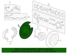 Rear left brake disc cover Honda CRV 12-16