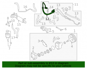 High-pressure power steering hose for Infiniti FX35 03-04 RWD