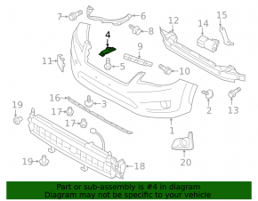 Front Bumper Bracket Left Subaru XV Crosstrek 13-17