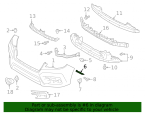 Subaru Ascent 19-22 front bumper mount, left fender