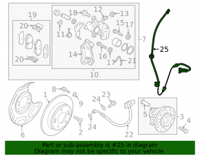 ABS sensor rear right Kia Niro 19-22 EV
