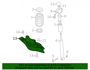 Lower arm pad under spring rear left VW Atlas 18-
