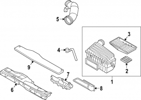 Air filter housing for Audi S3 22-25