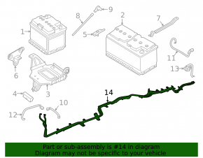 Battery cable through the entire body of a BMW X7 G07 19-26