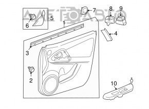 Door trim card front left Toyota Rav4 06-12