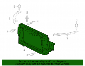 TV panel radiator Honda Clarity 18-21 usa
