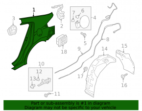 Rear right wing Hyundai Elantra AD 17-18