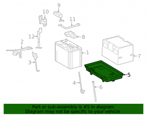 Battery tray Lexus LS460 LS600h 07-17