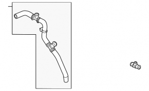 Upper right cooling pipe Audi Q7 4L 11-15 3.0