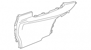 Center console trim side left Acura MDX 14-15 gray, scuffs, plastic turned white