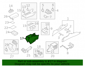 Hyundai Sonata 16-19 hybrid center console armrest