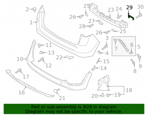 Rear bumper reinforcement bracket right lower Hyundai Tucson 16-21