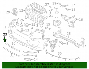 Front bumper tow hook plug right Porsche Cayenne 958 11-14