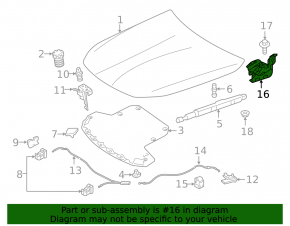 Right bonnet hinge Mercedes W213 E 17-23
