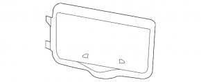 Right visor Ford Explorer 11-15 black, without backlight, without hook