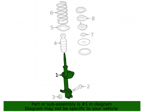 Front left shock absorber for Nissan Altima 2007-2012
