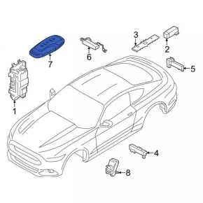 Ford Mustang mk6 key 15-23 433 MHz