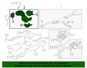 Downpipe with catalytic converter Jaguar F-Pace X761 18-24 2.0T