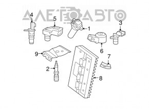ECU bracket Dodge Challenger 15-3.6