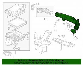 Air duct for manifold Chevrolet Impala 14-19 2.5