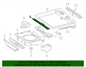 Trunk floor Mercedes W167 GLE 350 450 20-23 for 2 rows, front part, torn