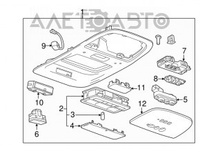 Ceiling light front Chevrolet Volt 11-15
