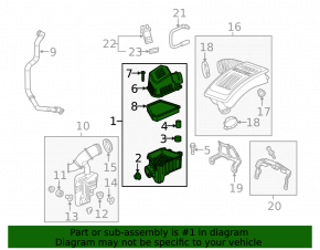 GMC Terrain 10-17 Air Filter Housing Broken Fastener