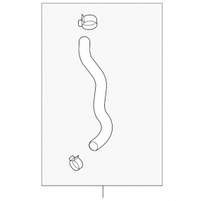 Lower cooling hose Kia Sorento 16-20 3.3