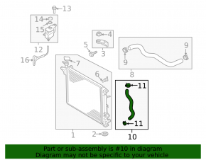 Cooling pipe lower Kia Sorento 16-20 3.3