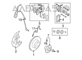 Front left caliper assembly for Subaru Forester 2010 SH