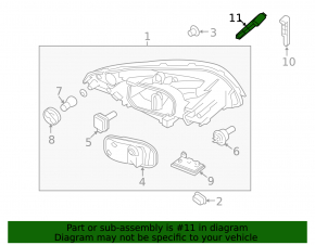 Upper outer left headlight mount for Volvo XC60 10-17