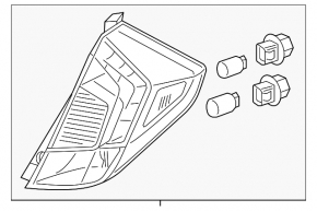 Honda Fit 15-20 right outer fender light
