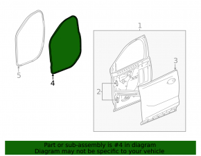 Front left door seal Chevrolet Bolt EUV 22-23
