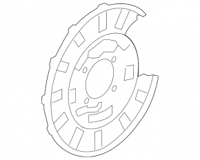 Rear left brake disc cover Acura MDX 14-16 prerest